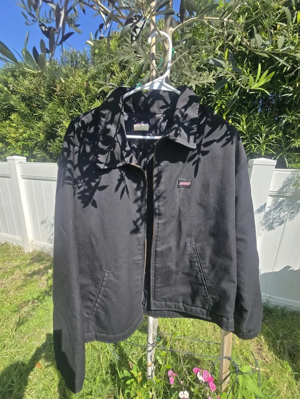 Dickies Mechanics Jacket Mens XL Black Quilted Lined Canvas Coat workwear skate